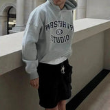 WIAOFELLAS  -  Autumn And Winter Men's Fashionable Hoodie Trendy Hip-Hop High Street Retro Letter Printed American Style Loose Pullover