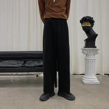 WIAOFELLAS  -  Winter Thick Woolen Pants Men Warm Fashion Cotton Black/Brown Suit Pants Men Loose Straight Pants Mens Casual Trousers S-2XL
