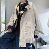 WIAOFELLAS  -  Spring Autumn Casual Solid Fashion Loose Casual Bomber Jacket Men Overcoat New Arrival Baseball Jackets Men's Jacket B27