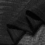 Wiaofellas  -  Fashion Men's Tops Tank Hollow Sexy Mesh Sheer Perspective Vest Fishing Net Muscle Sleeveless See Through Tshirts For Male