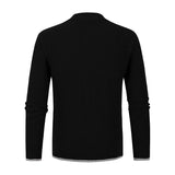 Wiaofellas  -  New Men's Round Neck Loose Color Block Pullover Sweater Knitted Youth Casual Bottom Shirt