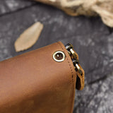 WIAOFELLAS  -  Men Double zipper crazy horse leather long wallet 24 card holder Big Zip around genuine leather clutch purse phone coin pocket