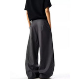 WIAOFELLAS  -  Mens Trousers Crescent Silhouette Casual Pants Summer Streetwear Fashion Daily Outdoor Versatile Wide-Leg Pants Men'S Clothing