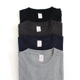 WIAOFELLAS  -  Urban 220g Japanese Cotton Thick T-shirt Unisex Heavy Summer Solid Color Seamless Woven Tops Round Neck Men Short Sleeve T-shirt