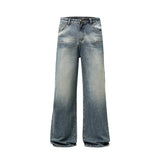 Wiaofellas  -  Brand Autumn New Fold Jeans Mens Baggy Casual Hip Hop Washed Jeans Skateboard Korean Fashion Men Daily Overalls