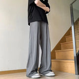 WIAOFELLAS  -  American Draped Straight Men Casual Summer Ice Silk Thin Draped Yamamoto Takashi Loose Versatile Pants