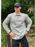 Wiaofellas  -  Men's Long Sve  irt Patchwork White Flower ey American Sle Street Hard Man Autumn Heavyweight Sweatirt T-irt