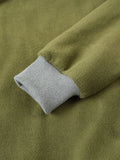 WIAOFELLAS  -  Personalized Autumn and Winter Casual Stand Collar Zipper Pullover Men's Long-sleeved Solid Color Zipper Splicing Pullover