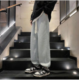 Wiaofellas  -  Winter Thickened Fleece Straight Leg Casual Pants Men's Trendy Lamb Velvet Versatile Cool Teenage Sports Fashion Trousers