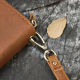 WIAOFELLAS  -  Men Double zipper crazy horse leather long wallet 24 card holder Big Zip around genuine leather clutch purse phone coin pocket
