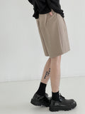 WIAOFELLAS  -  Summer Suit Shorts Men Fashion Social Mens Dress Shorts Korean Loose Straight Casual Shorts Mens Office Formal Shorts M-2XL