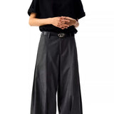 WIAOFELLAS  -  Mens Trousers Crescent Silhouette Casual Pants Summer Streetwear Fashion Daily Outdoor Versatile Wide-Leg Pants Men'S Clothing