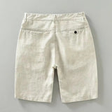 WIAOFELLAS  -  Summer New 100% Linen Shorts For Men High-quality Pure Linen Lightweight Straight Loose Casual Button Solid  Short For Male Pant