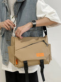 WIAOFELLAS  -  Retro messenger bag men's design simple shoulder bag fashion messenger bag students' class bag