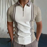 Wiaofellas  -  3D Printed Zippered  Shirt Short Sleeve Polyester Fiber Breathable Casual Fashion Youth  Ultra Short Length Design