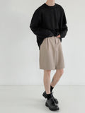 WIAOFELLAS  -  Summer Suit Shorts Men Fashion Social Mens Dress Shorts Korean Loose Straight Casual Shorts Mens Office Formal Shorts M-2XL