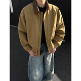 WIAOFELLAS  -  Spring Cotton Jacket Men Fashion Casual Khaki Short Jacket Men Streetwear Korean Loose Bomber Jacket Mens Jackets Coat