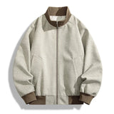 WIAOFELLAS  -  Spring Autumn Loose Jacket Men Patchwork Youthful Vitality Casual Outwear Coat Male Streetwear Jackets Stand Collar Fashion Coat
