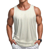 WIAOFELLAS  -  Men Tank Tops Solid Pattern Patchwork Mesh Hollow Out Solid O-Neck Sleeveless Summer Male Vests Streetwea Fashion Men Clothing