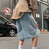 WIAOFELLAS  -  new summer wash vintage jeans men's American fashion brand design sense of medium pants in stock