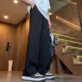 WIAOFELLAS  -  Spring and Summer Thin Quick-drying Breathable Straight Men's Ice-sensing Versatile Trousers Couple's Loose and Casual