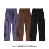 Wiaofellas  -  Winter Thick Corduroy Pants Men Fashion Retro Cargo Pants Men Japanese Streetwear Hip-hop Loose Wide Leg Pants Mens Trousers