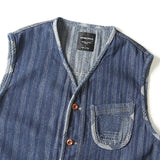 WIAOFELLAS  -  Men Japanese Streetwear Retro Fashion Loose Casual Stripe Denim Vest Sleeveless Jacket Unisex Jeans Waistcoat Cowboy Vest