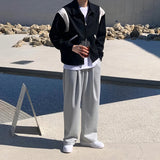 Wiaofellas Oversized Casual Pants Men Fashion Baggy Wide Leg Pants Men Streetwear Loose Straight Sweatpants Mens Joggers Trousers M-2XL