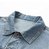 WIAOFELLAS  -  New Spring Autumn Men's Denim Jacket Vintage Loose Turn Down Collar Jean Outwear Coat Men Fashion Couple Streetwear Denim Jacket