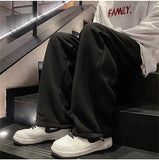 Wiaofellas  -  Winter Thickened Fleece Straight Leg Casual Pants Men's Trendy Lamb Velvet Versatile Cool Teenage Sports Fashion Trousers