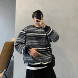 Wiaofellas  -  Men's Pullover 90s Vintage Crewneck Autumn Male Sweatshirt Round Neck Clothing Deals Y2k Clothes Welcome Deal Tops Cotton Emo