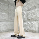 WIAOFELLAS  -  Brown Suit Pants Men Fashion Society Mens Black Dress Pants Korean Loose Straight Flared Pants Mens Office Formal Trousers M-2XL