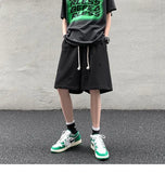 WIAOFELLAS  -  High Street Ripped Men Summer Retro Sports Cropped Pants
