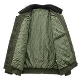 WIAOFELLAS  -  Retro Men's Autumn and Winter New Loose Fitting Workwear with Thickened Warm Collar Jacket