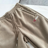 WIAOFELLAS  -  Thiened Fce Lined Straight Leg Casual Pants for Men And Women Couples Winter Warm Trousers Slim Fit Leisure Trousers