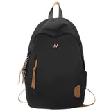 WIAOFELLAS  -  Fashion Women's Nylon Cloth Solid Color Large Capacity Student Schoolbag Simple Casual Ladies Outdoor Versatile Travel Backpack