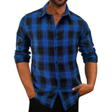 WIAOFELLAS  -  Autumn and Winter Thickened New Men's Shirts, European and American Long Sleeved Shirts