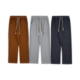 Wiaofellas  -  Street High Stitching Striped Casual Pants New Trend Sports Drawstring Elastic Waist Straight Sweatpants Spring 2A1072
