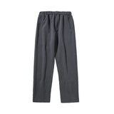 Wiaofellas  -  Back Men's Zipper Design Suit Pants New Casual Elastic Waist Straight Trousers Streetwear Niche Design Pants 2A0748