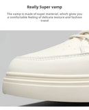 WIAOFELLAS  -  Leather-covered Non-slip Walking Casual Board Shoes All New Wear-resistant Flat Student Single Shoes Trend Four Seasons
