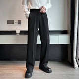 WIAOFELLAS  -  White Gray Black Suit Pants Men Slim Fashion Social Mens Dress Pants Korean Straight Pants Mens Office Formal Trousers M-3XL