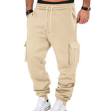 Wiaofellas  -  Men's Multi-Color Cargo Sweatpants Drawstring Waist Side Pockets Elastic Cuff Casual Jogger Pants