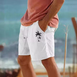 Wiaofellas  -  New Casual Mens Beach Shorts Spring Summer Daily Leisure Breathable Loose Shorts Men Fashion Graphic Printed Tie-up Shorts