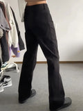 WIAOFELLAS  -  Bla Knife  Jeans Men Summer CleanFit Flared Slim Straight Long Pants American High Street Vibe Straight Leg Jeans