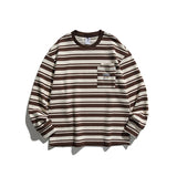 WIAOFELLAS  -  Spring Men's T-shirt Retro Striped Casual Tshirt Hip Hop Long Sleeve T-shirt Men Streetwear Harajuku Tees Top Oversized T-shirts