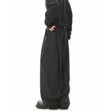 WIAOFELLAS  -  Grey Black Suit Pants Men Oversized Society Mens Dress Pants Korean Casual Loose Wide Leg Pants Mens Office Formal Trousers