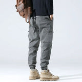 Wiaofellas  -  Trendy Brand Retro Khaki Work Pants Men Autumn and Winter American Loose Feet Casual Nine-point Pants Men