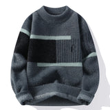 Wiaofellas  -  Men's Fashion Casual Sweaters Autumn Winter Slim Fit Men Sweater Thicken Warm Wool Pullovers Full Size M-4XL