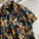 WIAOFELLAS  -  Summer Fashionable Plant Floral Cuban Collar Short-Sleeved Floral Shirt For Men Women Trendy Hawaiian Japanese Retro Shirt