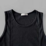 Wiaofellas  -  Mens Shaping Stretch Knit Vest Genderless New Fitness Sports Tight Breathable Sweat-Absorbent Solid Color Tank Top Unisex